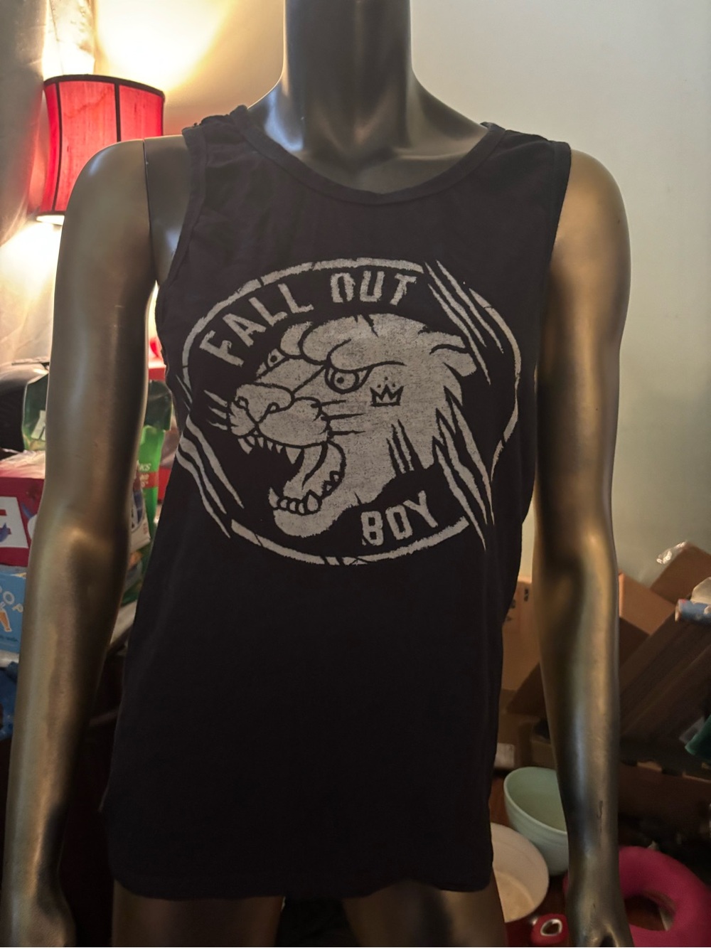 Fall Out Boy Men's Black Graphic Sleeveless Tee